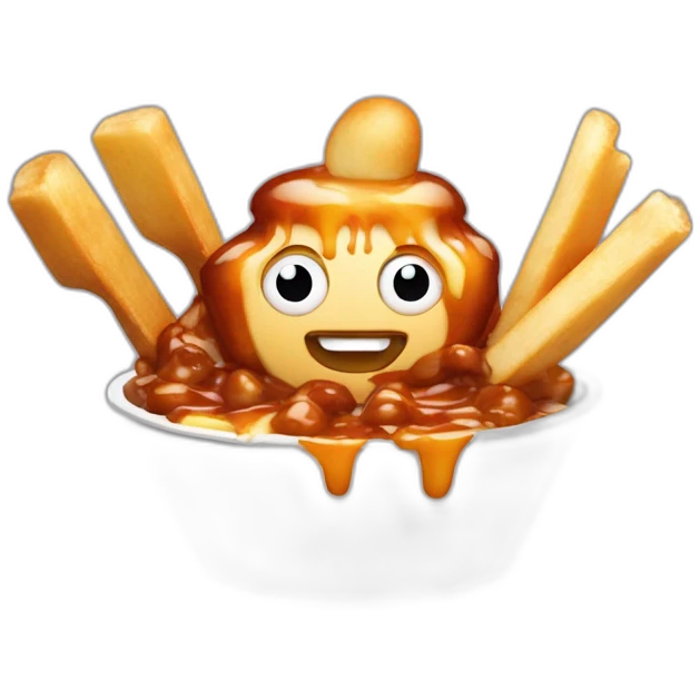 Poutine avec un couteau  emoji