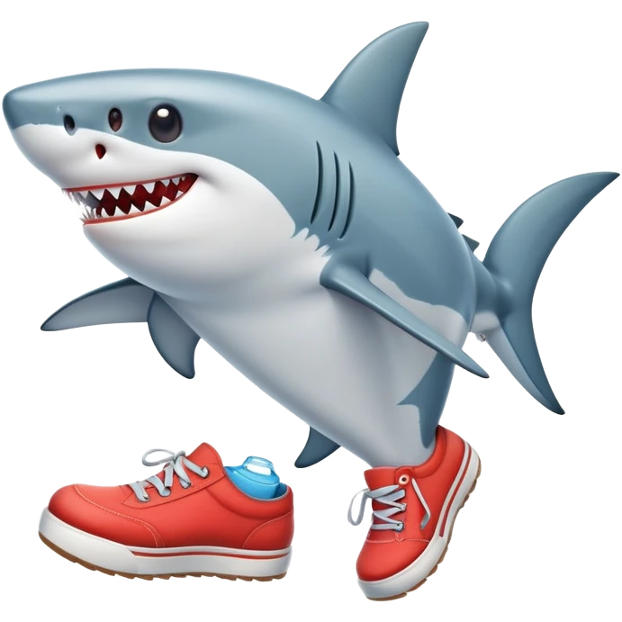 shark with shoes  emoji