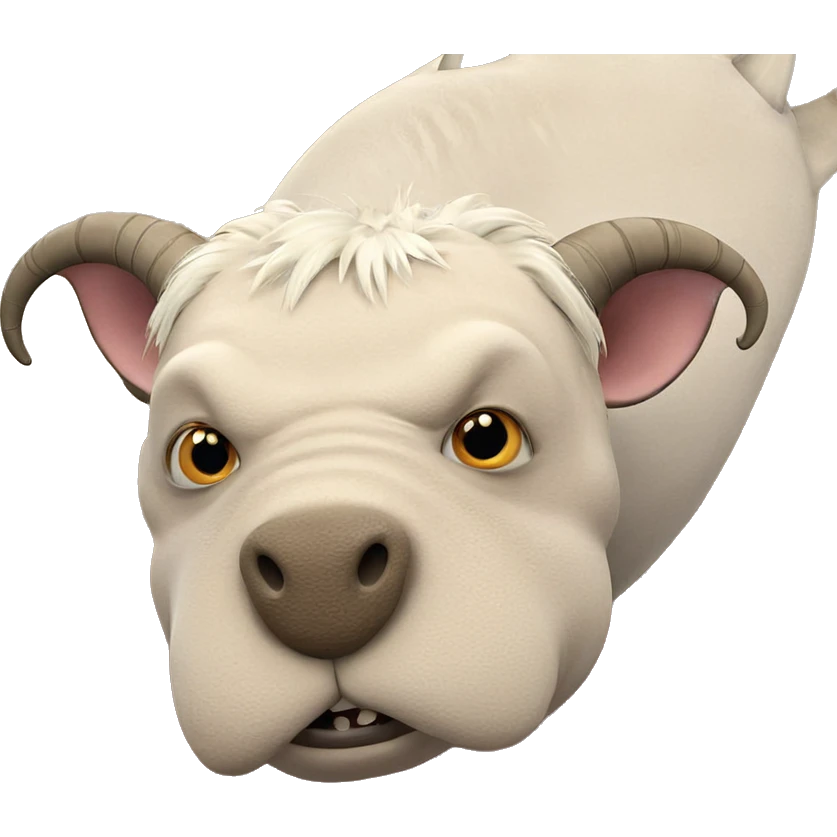 horned creature gazing at viewer emoji