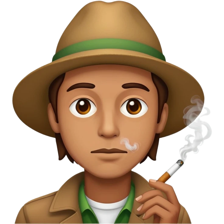 Man smoking weed emoji