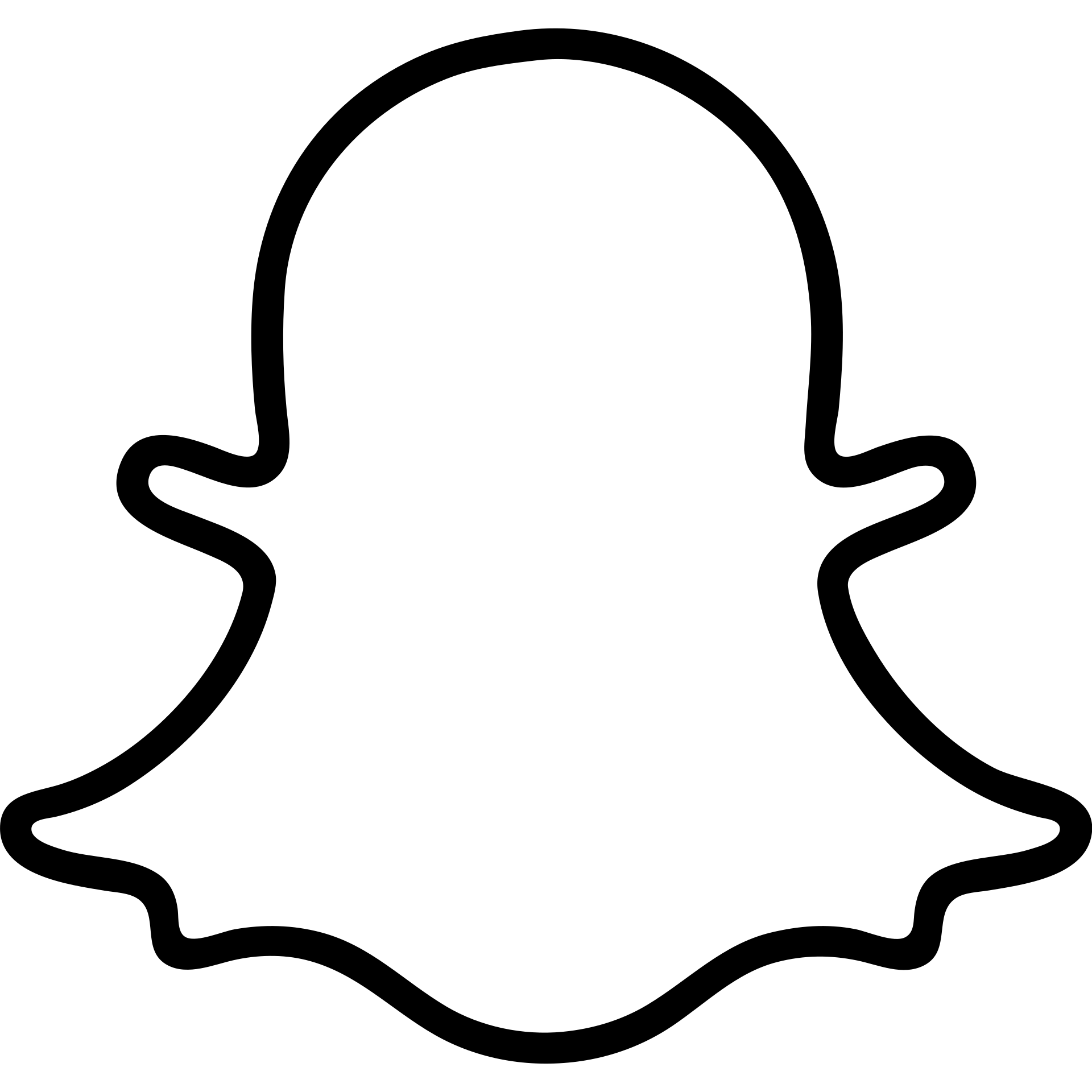 Snapchat ghost logo, simple social media icon emoji