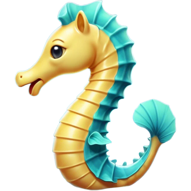 Cinematic Cute Yawning Sea Horse Portrait Emoji, Head tilted slightly with a dramatic, wide-open yawn, showcasing a slender, gracefully curved body with a softly drooping tail and sleepy, half-closed eyes, Simplified yet irresistibly adorable features, highly detailed, glowing with a soft, cozy aquatic glow, high shine, relaxed yet expressive, stylized with a dash of whimsical marine charm, soft glowing outline, capturing the essence of a drowsy yet affectionate sea horse that appears ready to stretch out for a nap! emoji