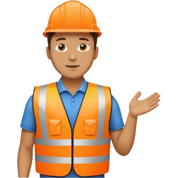 a man with cardboard in hands stopping cars emoji
