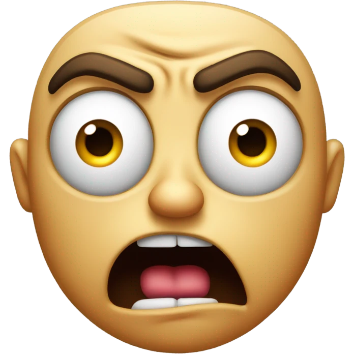 Very funny looking very mad guy emoji face emoji