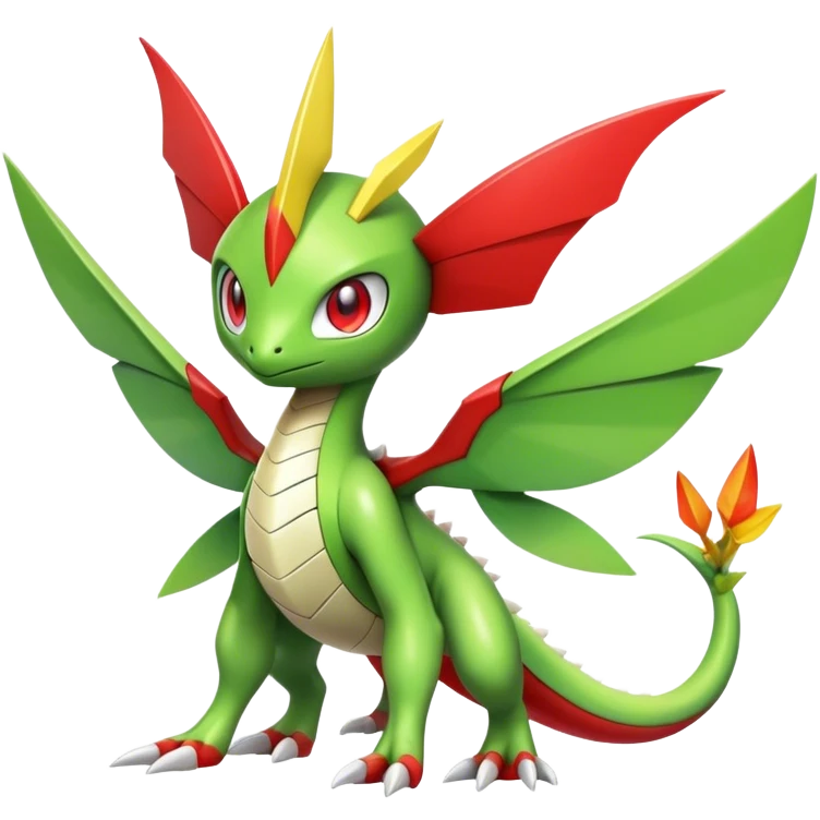 Cute Cool Edgy Shiny Futuristic Ethereal Legendary Kartana-Digimon-Flygon-hybrid full body emoji