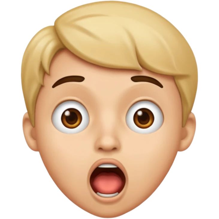 Fes-me un emoji amb una boca se sorpresa exageradament oberta. emoji