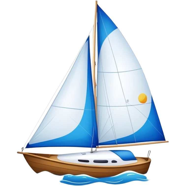 Sailboat - Sunfish (Model Year: 2021) (Iconic colour: Bright sail with blue and white) emoji