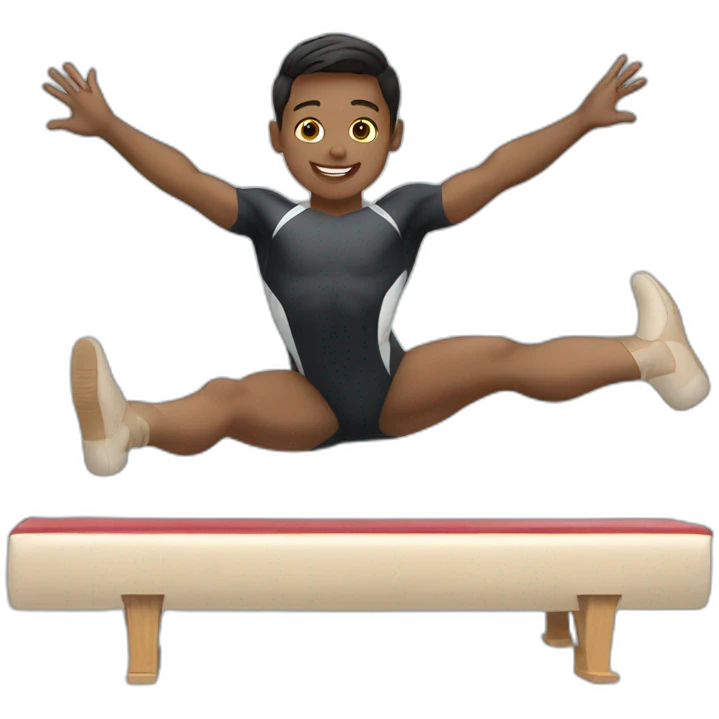 Boy Gymnast who is doing pommel horse emoji
