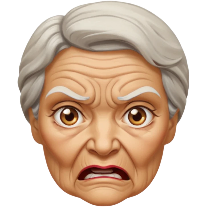 old lady face slap emoji