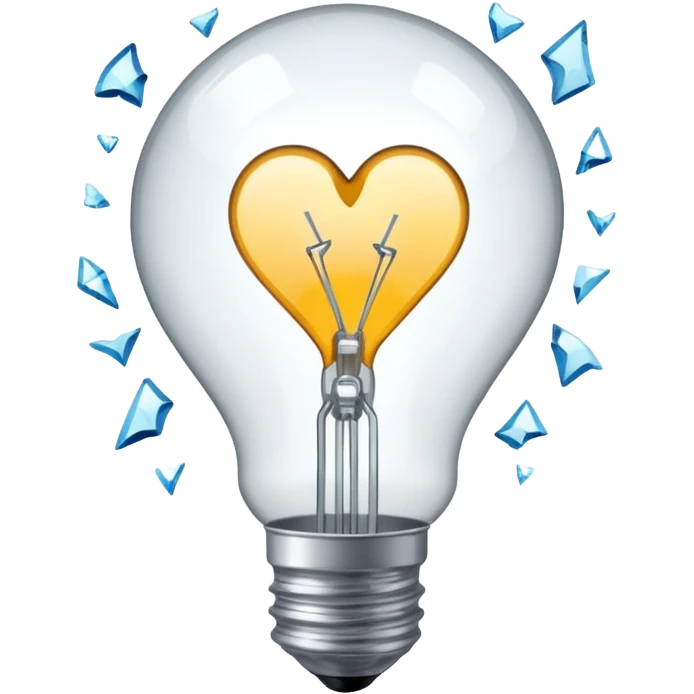 A light bulb  like "💔 emoji