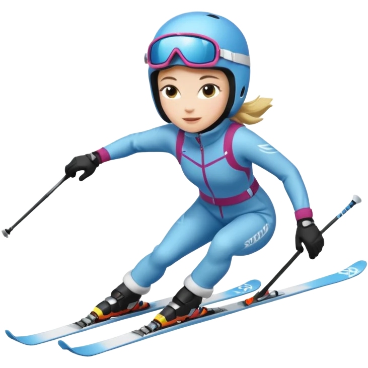 Female Alpine skiing emoji