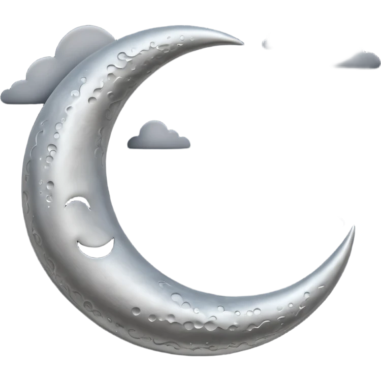 phases of the moon: crescent moon emoji