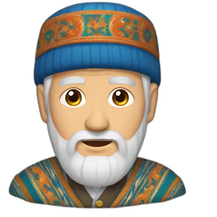 uzbek old man with national outfit emoji