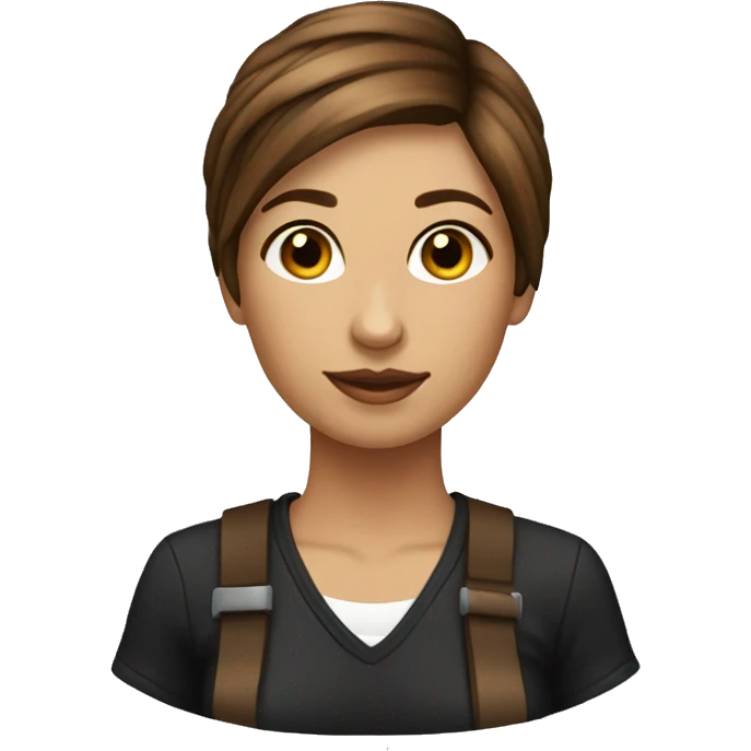 Brown hair tattoo artist female emoji