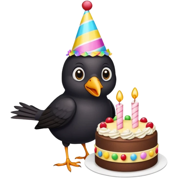 🐦‍⬛ 🎂 🎉  emoji