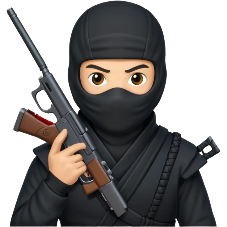 Ninja  with gun  emoji