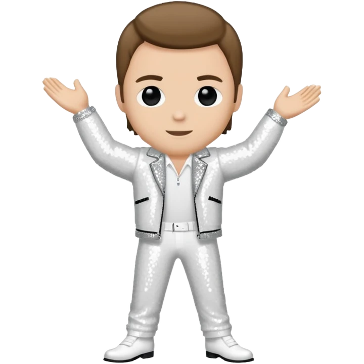 Blake Lewis, Pop Singer (b.1981) with white sequin outfit emoji