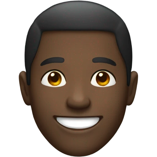 Black guy smiling emoji