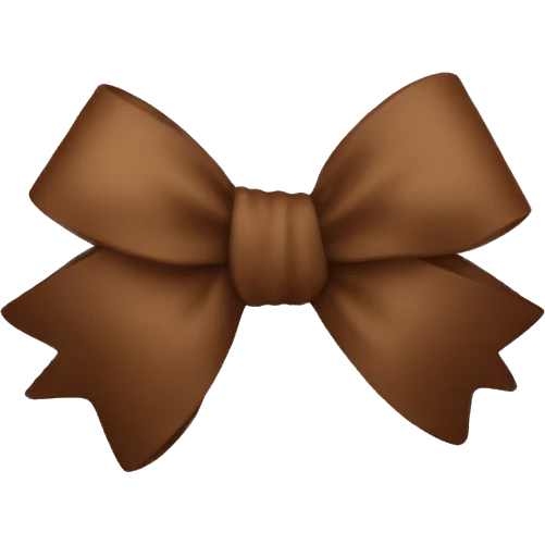brown bow emoji