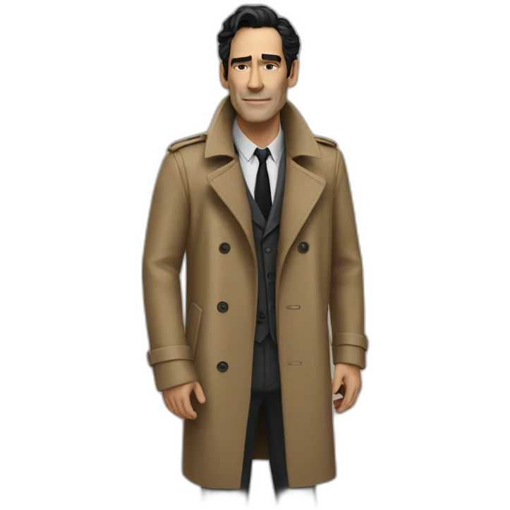 Ben Chaplin detective brown trench coat emoji
