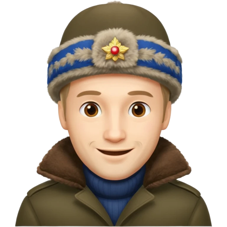 russian man with ushanka emoji