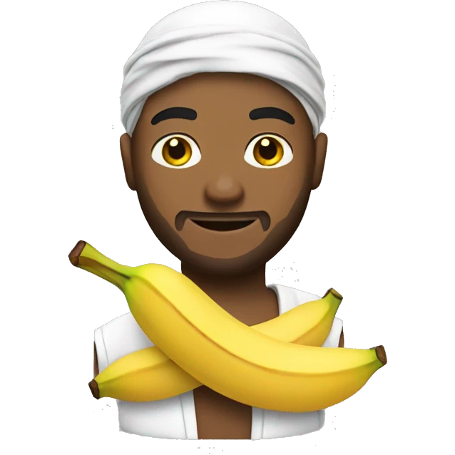  guy with durag on with Banana in hand emoji