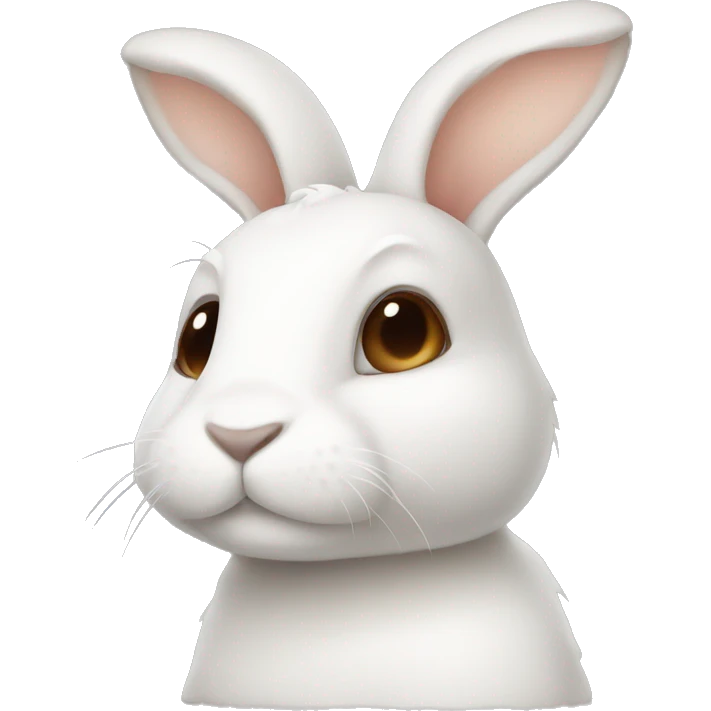 White bunny with brown dots emoji