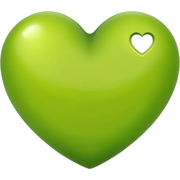 Lime colored heart emoji