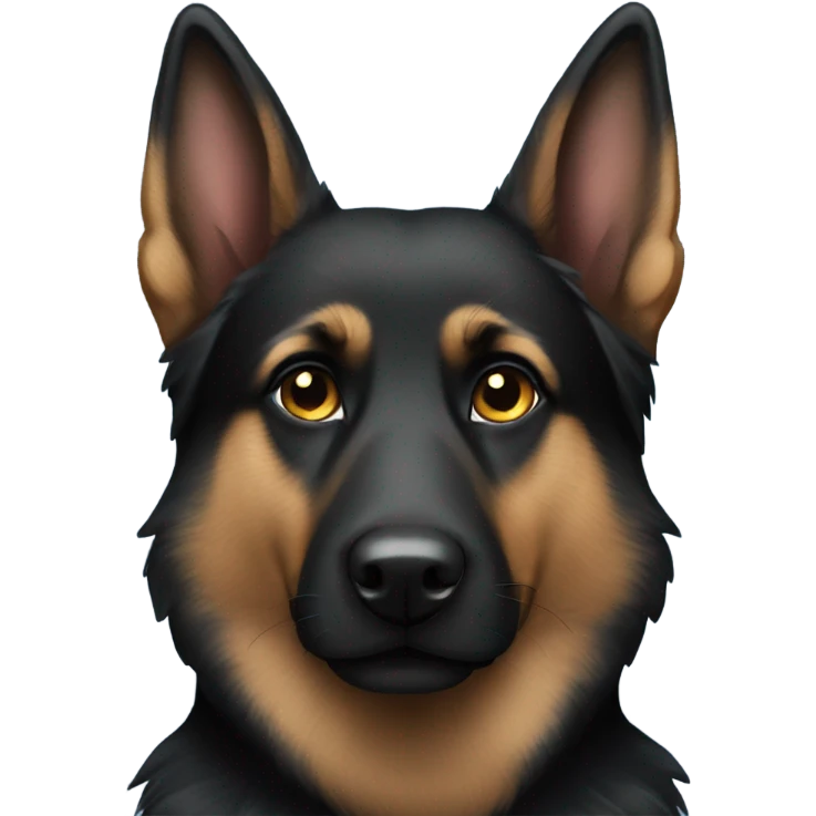 Black german shepard dog emoji
