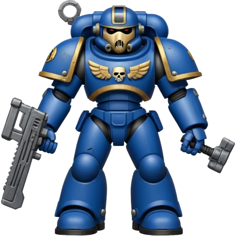 warhammer40k space marine holding a weapon emoji