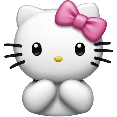 Hello kitty with bow emoji
