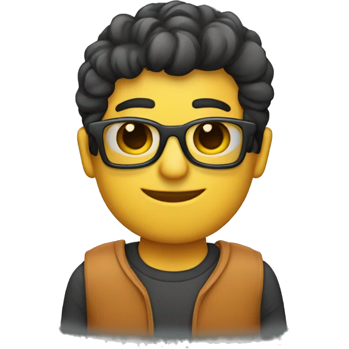 Chico con gafas Con un Pendiente emoji