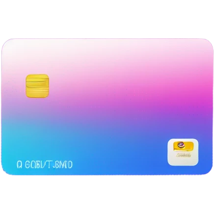 Vaporwave color themed credit card emoji, DO NOT INCLUDE NUMBERS OR TEXT emoji