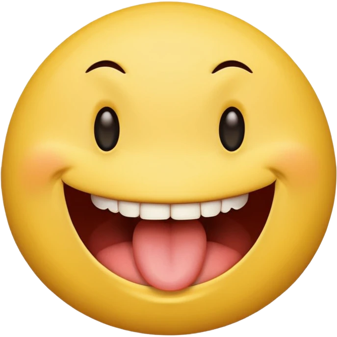 a yellow smily face with a smirk and biting on his tongue sideways emoji