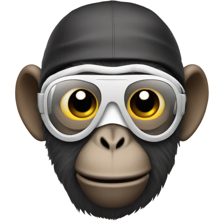 Monkey with a ski mask emoji