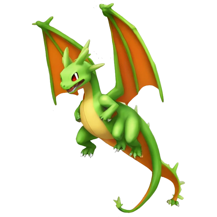 Metallic Flygon-Charizard full body emoji
