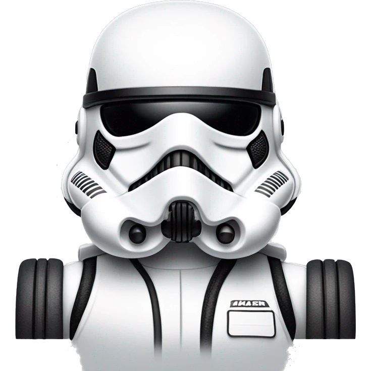 Stormtrooper that drives a F1 car from mclaren emoji