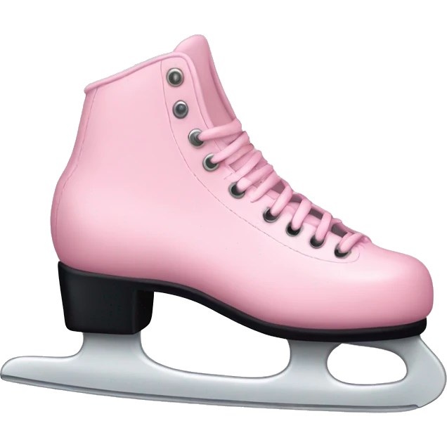 Pastel pink ice skates emoji