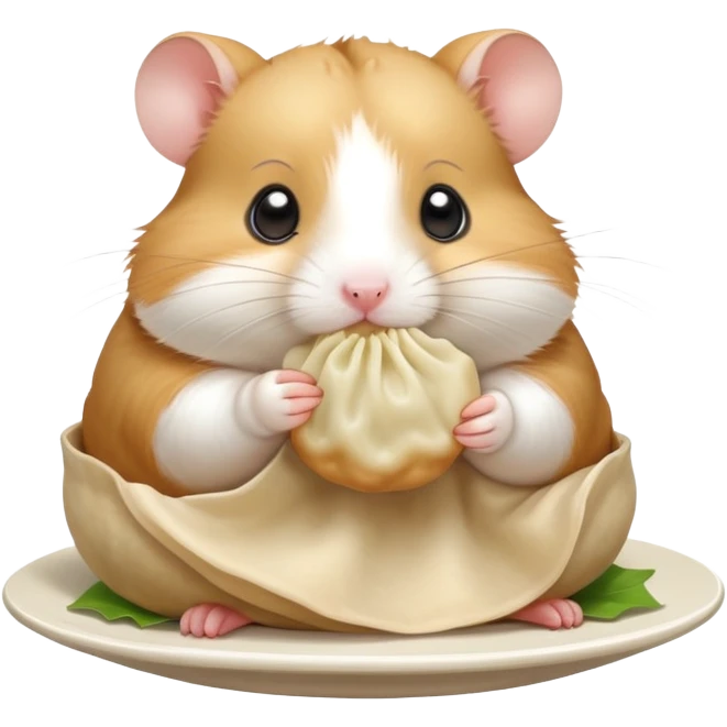 Hamster eating a dumpling  emoji