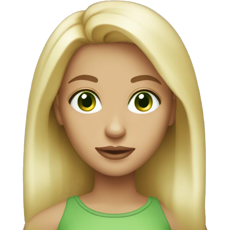 Girl blonde green eyes emoji