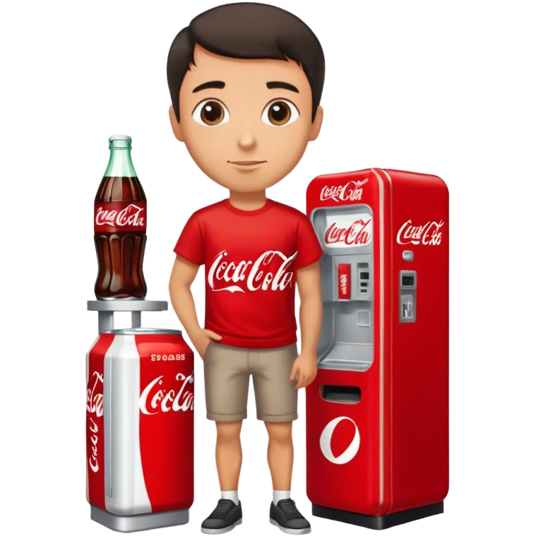 Coca Cola vending machine man emoji