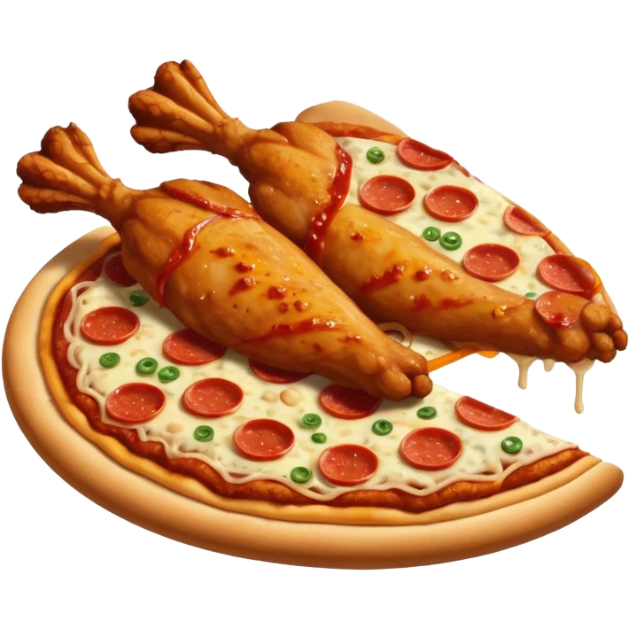 chicken wings and a slice of pizza combo emoji