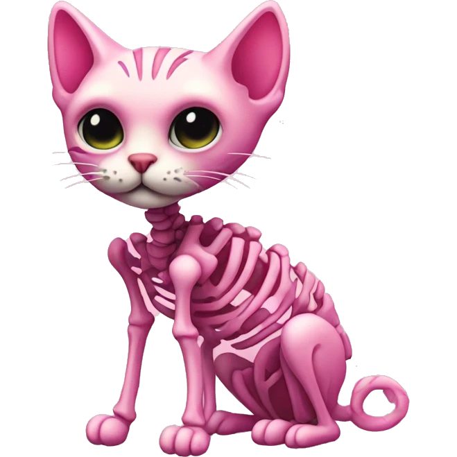cat’s pink skeleton  emoji