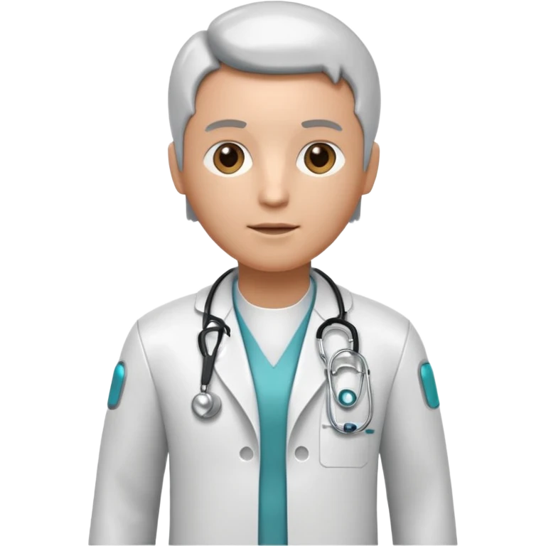 medical robot with a doctor's coat and a stethoscope emoji
