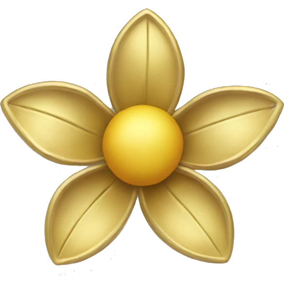 Golden flower like the one from Tangdel emoji