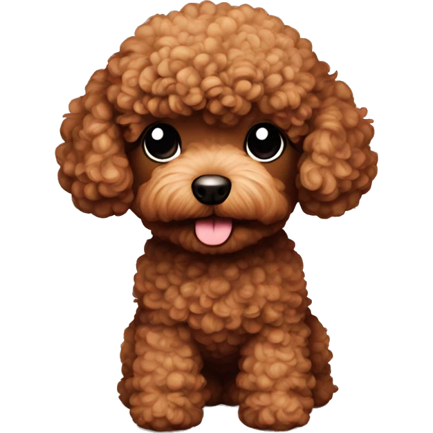 Dog toy poodle brown emoji