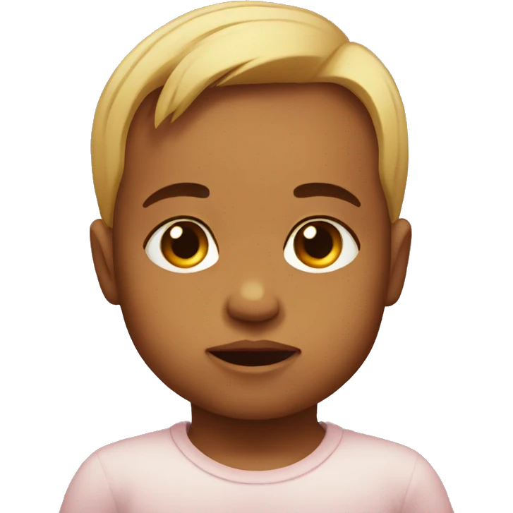 A really serious baby emoji