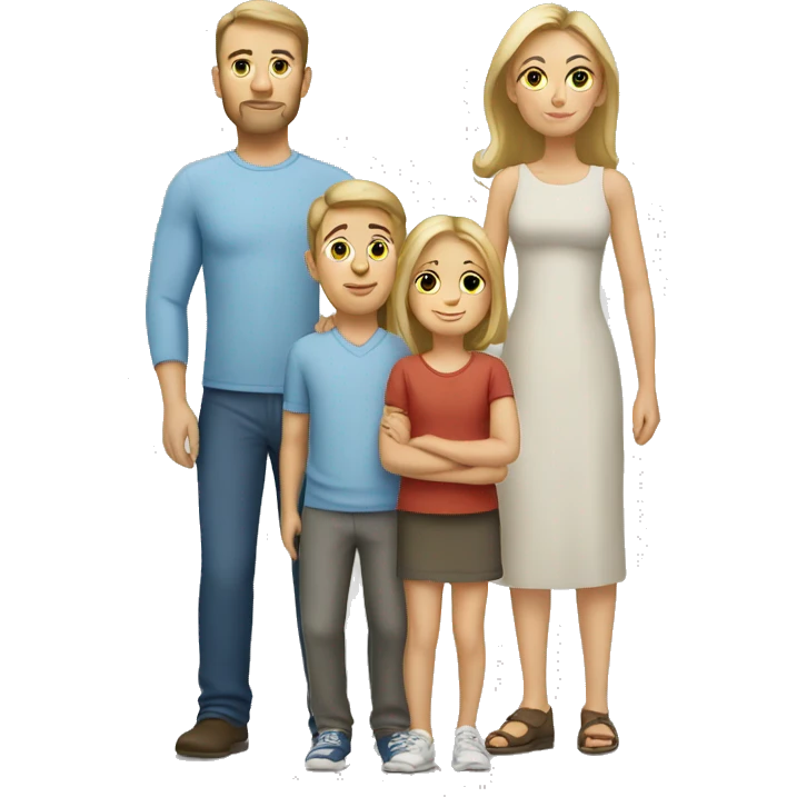 caucasian family emoji