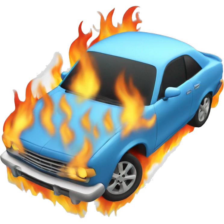 car shooting flames  emoji