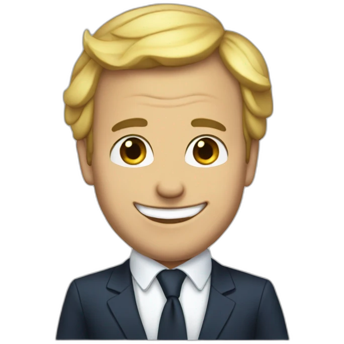 Macron sans sourire emoji